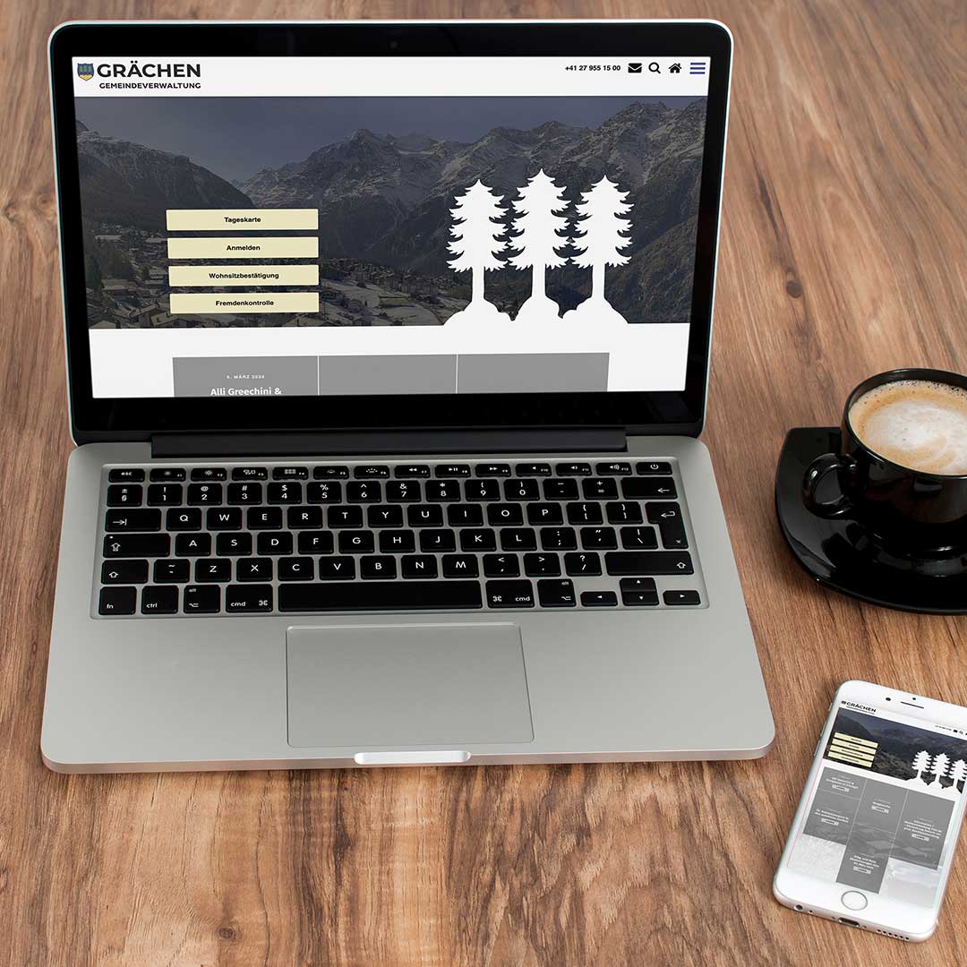 Webdesign für die Gemeinde Grächen